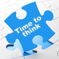 Timeline concept: Time To Think on puzzle background Royalty Free Stock Photo