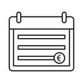 Timeline flat vector icon which can easily modify or edit Royalty Free Stock Photo