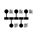 Timeline glyph vector icon which can easily modify or edit Royalty Free Stock Photo