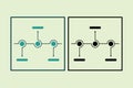 Timeline icon. icon related to UI elements. suitable for web site, app, user interfaces,element, printable etc. solid icon style. Royalty Free Stock Photo