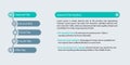 Timeline Infographic, Business data visualization, Process chart, Listed steps and description, web buttons. Business template for Royalty Free Stock Photo