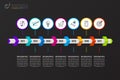 Timeline infographic. Modern design template with icons Royalty Free Stock Photo