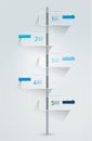 Timeline infographic speach template. Simply vector design.