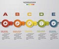 Timeline infographic 5 steps vector design template. EPS10.