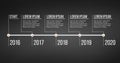 Timeline infographic template. Business concept with options, parts, steps with place for text. Vector illustration isolated on Royalty Free Stock Photo
