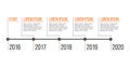 Timeline infographic template. Business concept with options, parts, steps with place for text. Vector illustration isolated Royalty Free Stock Photo