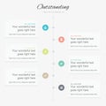 Timeline infographic vector template flat inspirational colors