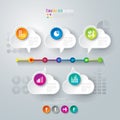 Timeline infographics design template. Royalty Free Stock Photo