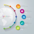 Timeline infographics design template. Royalty Free Stock Photo