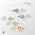 Timeline infographics design template. Vector Royalty Free Stock Photo