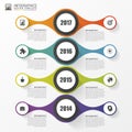 Timeline infographics design template. Vector Royalty Free Stock Photo