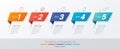 Timeline infographics design vector and marketing icons, Business concept with 5 options, steps or processes. Royalty Free Stock Photo