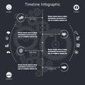 Timeline Infographics Elements Symbols and Icons Royalty Free Stock Photo