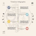 Timeline Infographics Elements Symbols and Icons Royalty Free Stock Photo