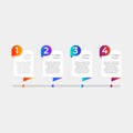 Timeline infographics flat design and colorful steps collection vector. Can be used for workflow layout, diagram, annual report, Royalty Free Stock Photo