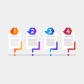 Timeline infographics flat design and colorful steps collection vector. Can be used for workflow layout, diagram, annual report,