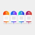 Timeline infographics flat design and colorful steps collection vector. Can be used for workflow layout, diagram, annual report,