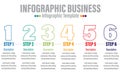 timeline, infographics, Six, 6, step, diagram, infograph, four, number, chart, process, vector, graphic, element, design, graph, Royalty Free Stock Photo