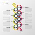 Timeline infographics template. Colorful modern design. Vector illustration