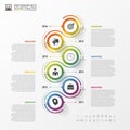 Timeline infographics template. Colorful modern design. Vector