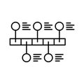 Timeline line vector icon which can easily modify or edit