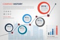 Timeline & milestone company history infographic