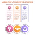 Timeline modern template infographic for business 3 steps, processes, options, parts. Royalty Free Stock Photo
