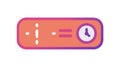Timeline or Progress Bar with Clock for Duration and Events, vector design Generative AI Royalty Free Stock Photo