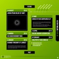 Timeline template on fresh green background