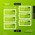 Timeline template on fresh green background