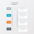 Timeline template Orange , blue, gray color