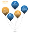 Timeline to display your data with Infographic elements Royalty Free Stock Photo
