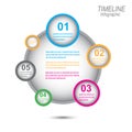 Timeline to display your data with Infographic elements Royalty Free Stock Photo