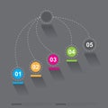 Timeline to display your data with Infographic elements Royalty Free Stock Photo