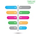 Timeline to display your data with infographic elements. Royalty Free Stock Photo