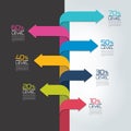 Timeline vertical report, template, chart, scheme, step by step infographic.