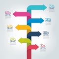 Timeline vertical report, template, chart, scheme, step by step infographic Royalty Free Stock Photo