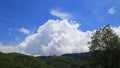 Timelpase of cumulo nimbus clouds in Pyrenees, France