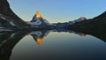 Timelpase with Matterhorn sunrise on a summer morning