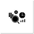 Timely analytics glyph icon