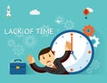 Timemanagement. Lack of time concept. Businessman Royalty Free Stock Photo