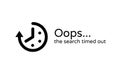 Timeout error time out vector icon background