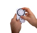 Timer Adjusting Man Royalty Free Stock Photo