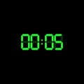 Vector electronic alarm icon. Timer clock. Digital time clock.