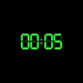 Vector electronic alarm icon. Timer clock. Digital time clock.