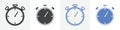 timer clock icon vector set use for web ui or app Royalty Free Stock Photo