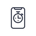 Timer, clock, stopwatch app. Online fast delivery service concept. Express delivery icon concept. Stop watch icon.