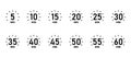 10, 15, 20, 25, 30, 35, 40, 45, 50 min,Timer, clock, isolated set icons vector