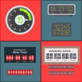Timer clocks vector watch stopwatch countdown symbol hour illustration time sign minute second design alarm chronometer.