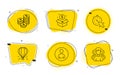 Post package, Avatar and Air balloon icons set. Timer, Coins and Group signs. Vector Royalty Free Stock Photo